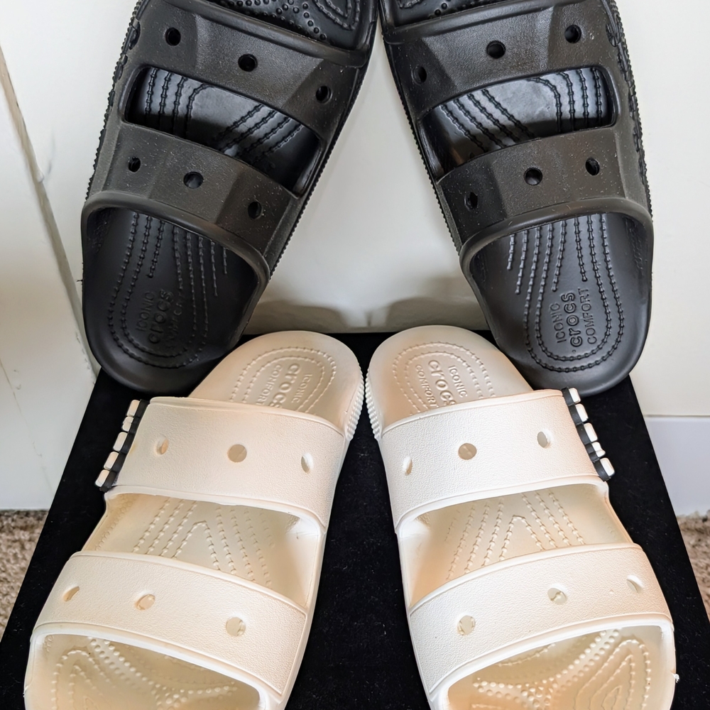 CROCS Women's Sandals - Black and Cream